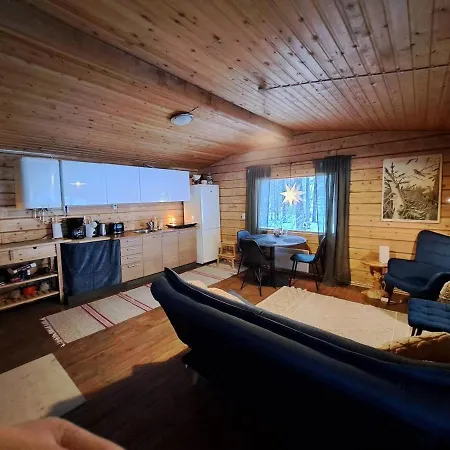 Blue Moment At The Arctic Circle- Forest, Beach, Activities 木屋 Meltosjärvi