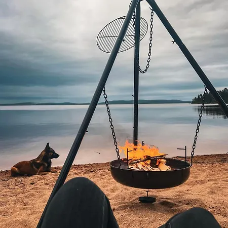 Blue Moment At The Arctic Circle- Forest, Beach, Activities * Meltosjärvi