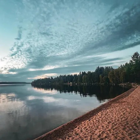 Blue Moment At The Arctic Circle- Forest, Beach, Activities Meltosjärvi
