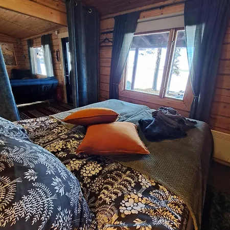 Blue Moment At The Arctic Circle- Forest, Beach, Activities Chalet Meltosjärvi