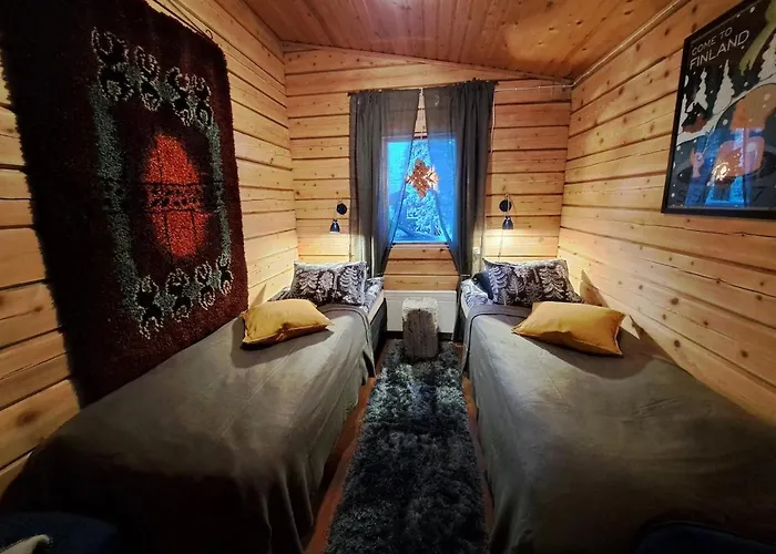 Blue Moment At The Arctic Circle- Forest, Beach, Activities Chalet Meltosjärvi